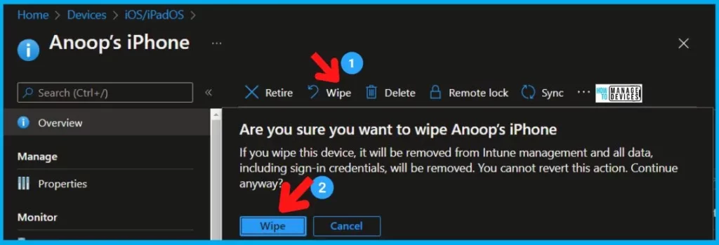 Intune Delete action no longer Retire iOS and Android Devices 4