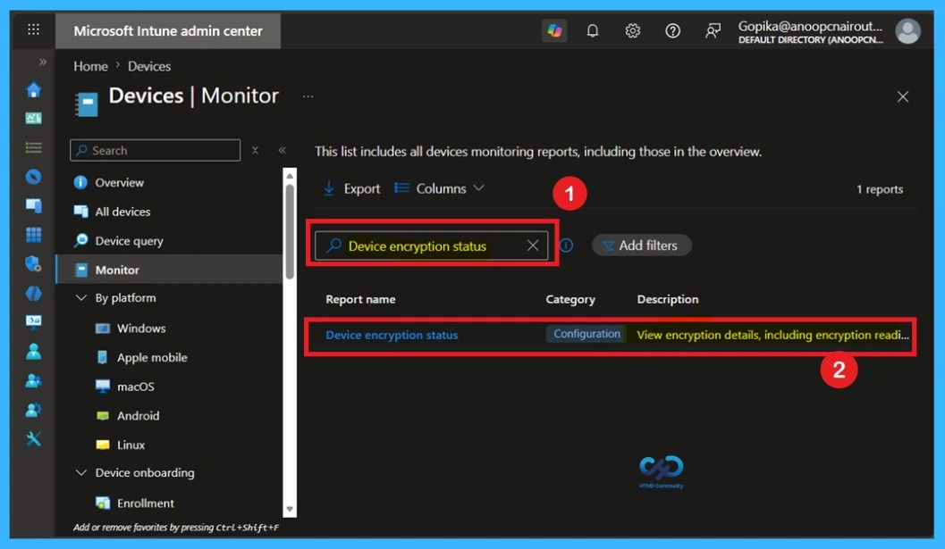 Microsoft Intune Device Encryption Report for Windows and macOS Devices 3 Microsoft Intune Device Encryption Report for Windows and macOS Devices -Fig. 2