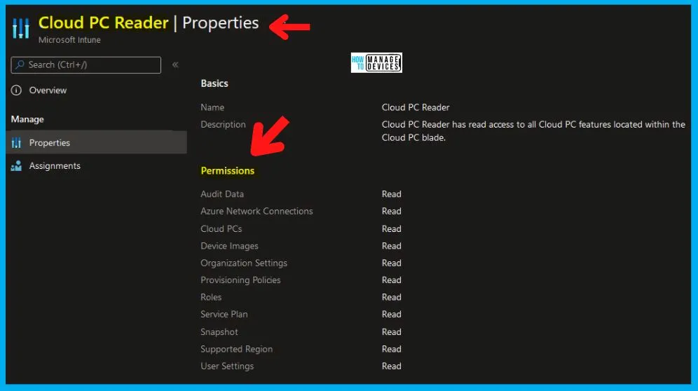 Intune RBAC Roles Permissions in the Intune Admin Center Portal Fig. 10