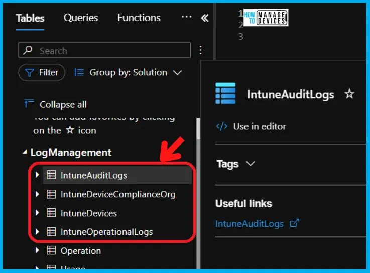 Intune Report for AAD Joined Vs Hybrid AAD Joined Devices using KQL Query 2