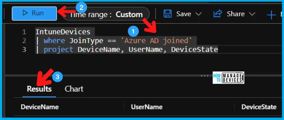 Intune Report for AAD Joined Vs Hybrid AAD Joined Devices using KQL Query 7