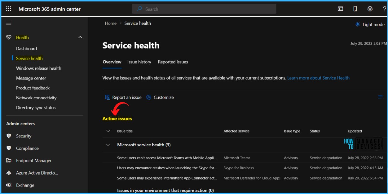 Intune Hack Message Intune Service Health Status Message In MEM Admin Center HTMD Blog