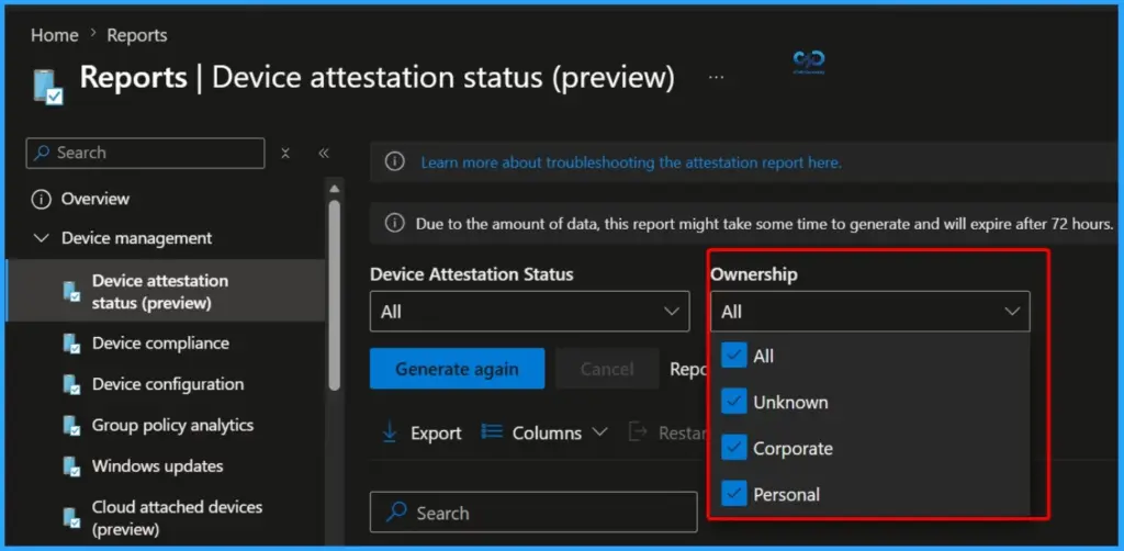 Intune Device Attestation Status Report to Verify Device Trust and Monitor Attestation Status - Fig.3