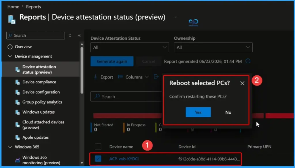 Intune Device Attestation Status Report to Verify Device Trust and Monitor Attestation Status - Fig.7