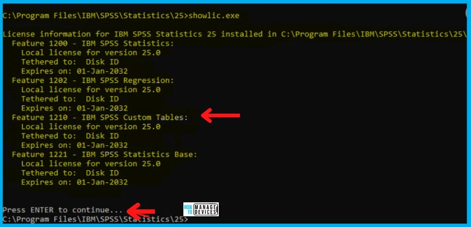 SCCM to Collect License Details Of IBM SPSS by using SHOWLIC.EXE 1