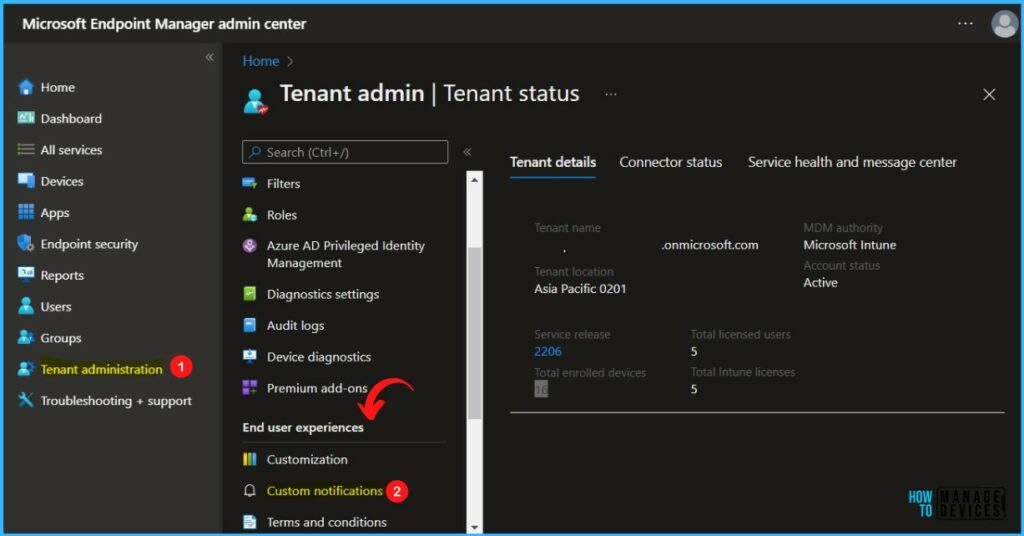 Send Custom Notifications to Users Using Intune MEM Portal 1