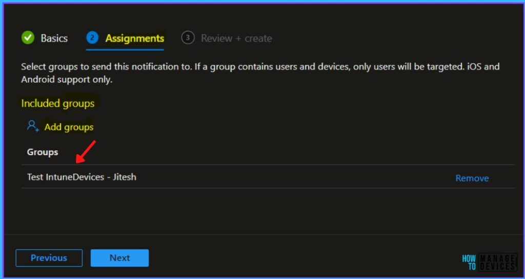 Assignments - Send Custom Notifications to Users Using Intune MEM Portal 3