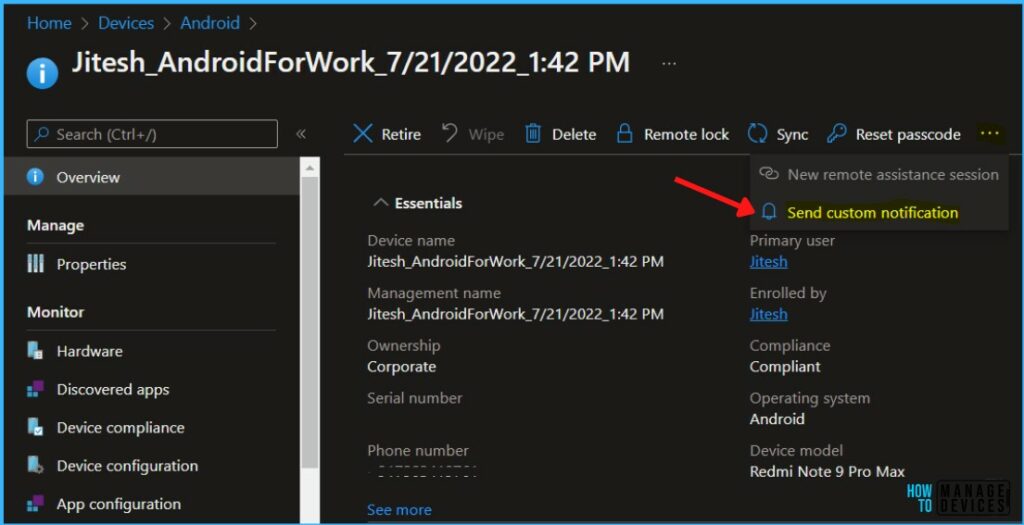 Send Custom Notifications to Users Using Intune MEM Portal 7