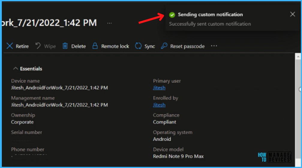 Send Custom Notifications to Users Using Intune MEM Portal 9