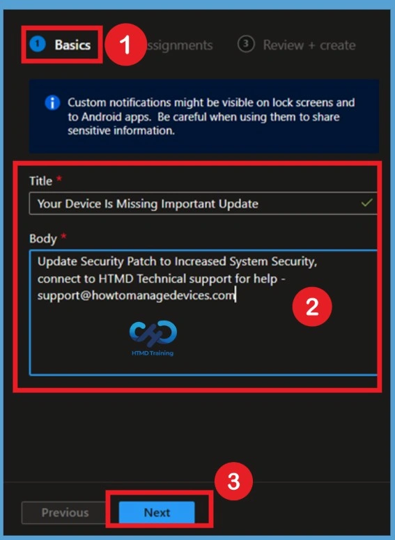 Send Custom Notifications to Android and iOS Devices to Improve User Communication using Intune -Fig.2