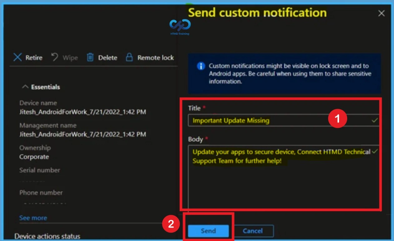 Send Custom Notifications to Android and iOS Devices to Improve User Communication using Intune -Fig.8