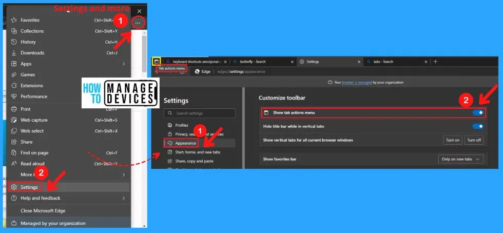 Microsoft Edge Tabs Detailed Review | 5 Easy ways to open a new tab in the Edge browser | Microsoft Edge settings 31