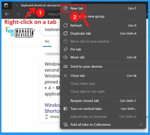 Microsoft Edge Tabs Detailed Review | 5 Easy ways to open a new tab in the Edge browser | Microsoft Edge settings 4