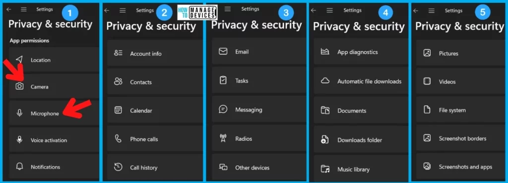 Windows 11 Privacy Settings for Camera and Mic 3