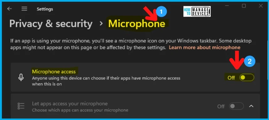 Windows 11 Privacy Settings for Camera and Microphone 7