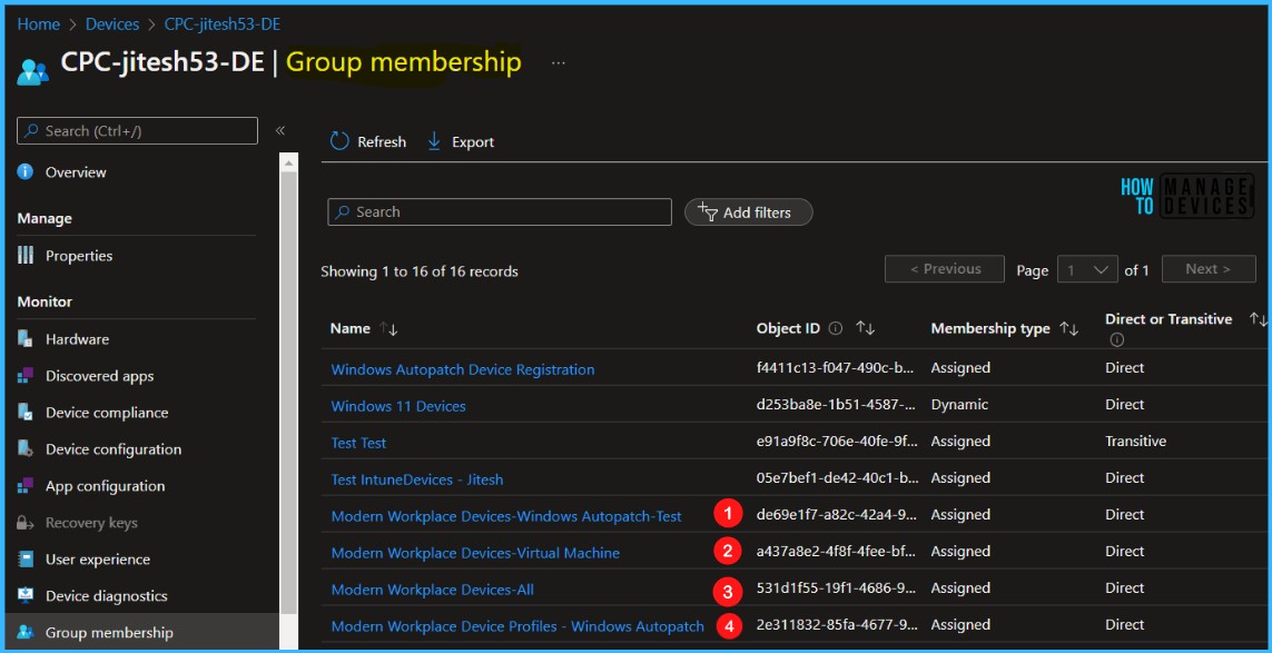 Device Group Membership - Exclude Device from Windows Autopatch 3