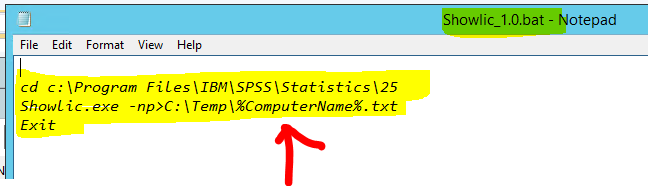 SCCM to Collect License Details Of IBM SPSS by using SHOWLIC.EXE 4