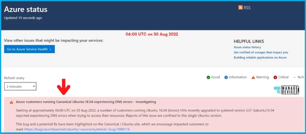 Azure Outage because of DNS Issues Ubuntu  2