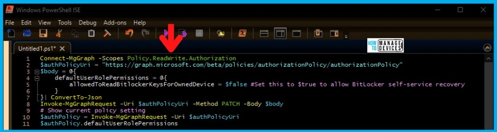 Block Hide BitLocker Recovery Key from Users using MS Graph and PowerShell 6