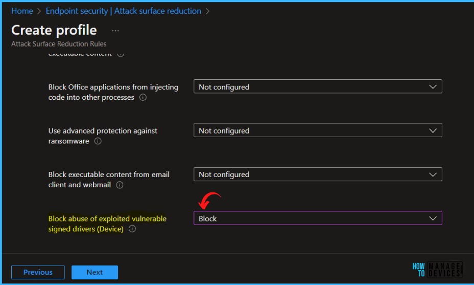 Block abuse of exploited vulnerable signed drivers - Signed Drivers Using Intune ASR Rules 4