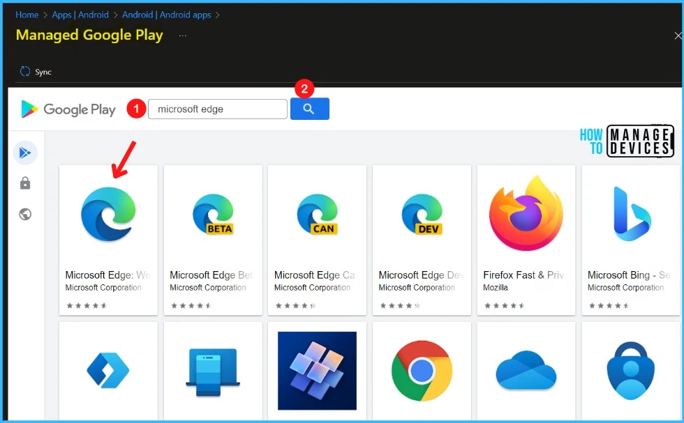 how to add google play store app to intune