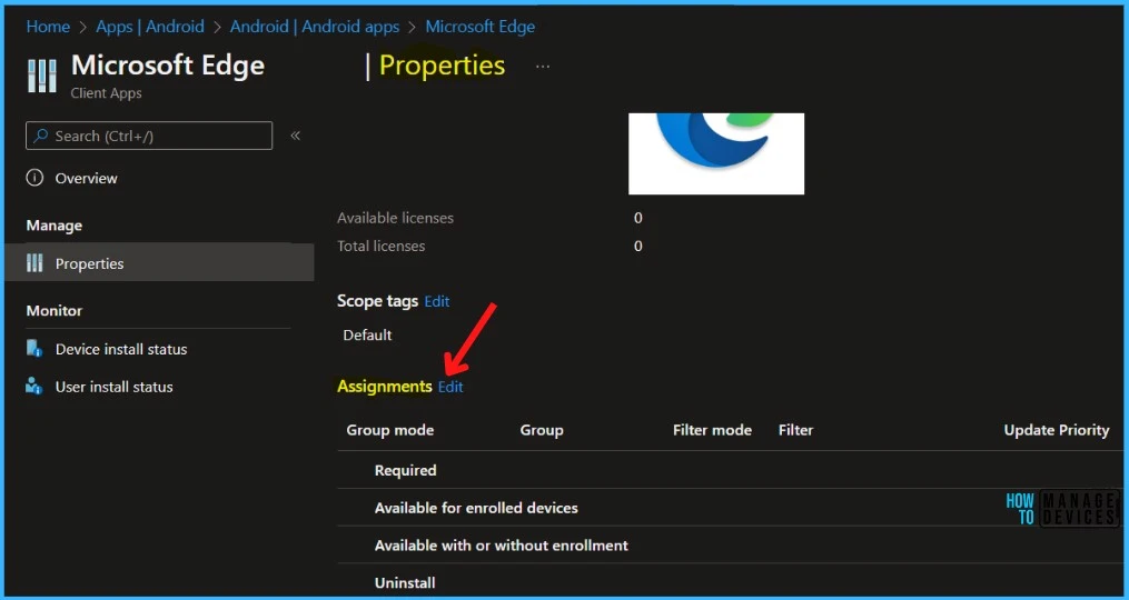 Android App Properties - Add Android Managed Google Play App in Intune 8