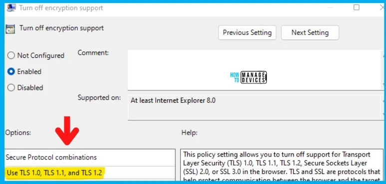 Disable Enable TLS 1.0 and 1.1 for Internet Explorer EdgeHTML 5