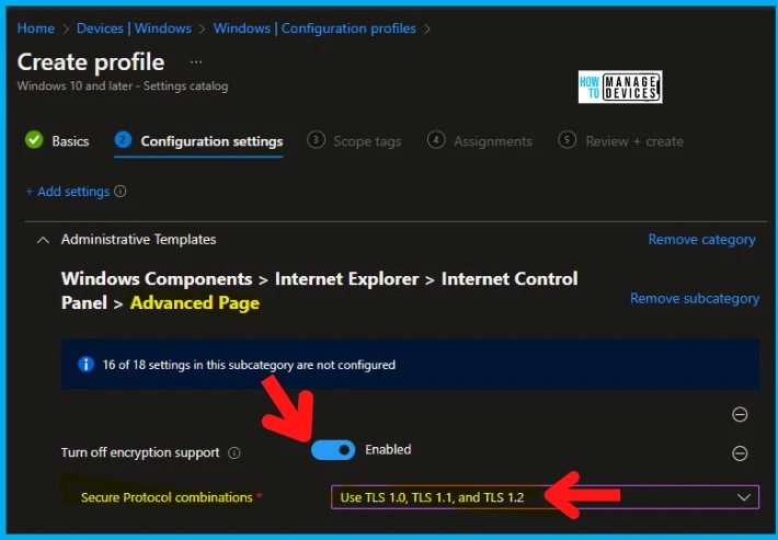 Disable Enable TLS 1.0 and 1.1 for Internet Explorer EdgeHTML 6