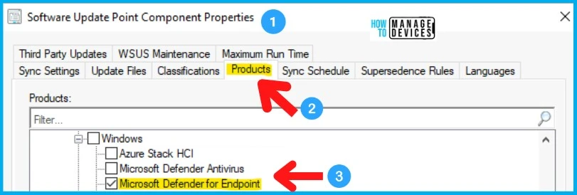 Enable Microsoft Defender for Endpoint Updates Patching using SCCM and WSUS 2