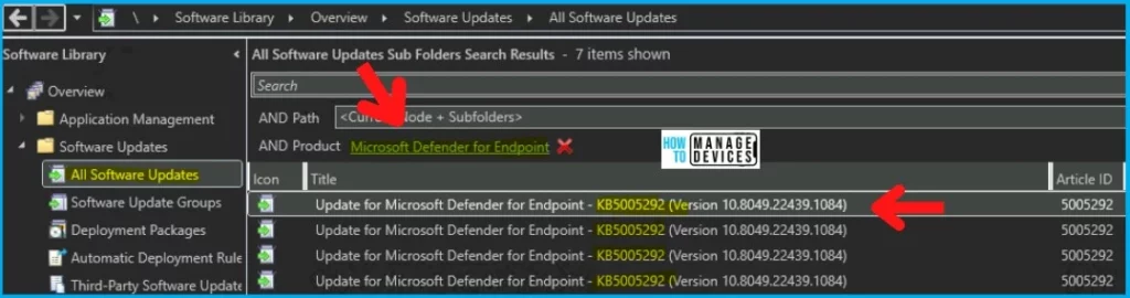 Enable Sync Microsoft Defender for Endpoint Updates using SCCM and WSUS 6.1