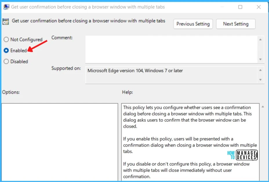 Enable Warning Prompt on Closing Multiple Tabs In Microsoft Edge 2