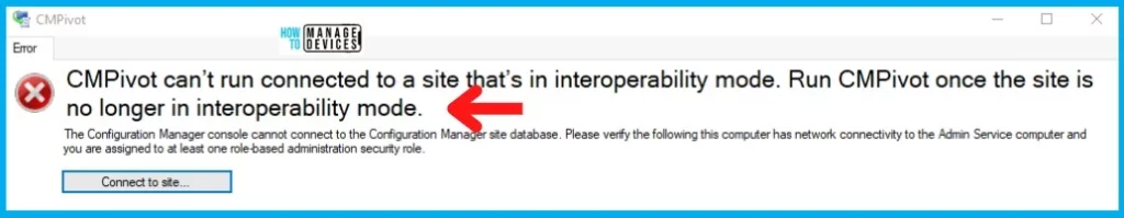 FIX Unable to Run CMPivot Issue SCCM Interoperability Mode 1