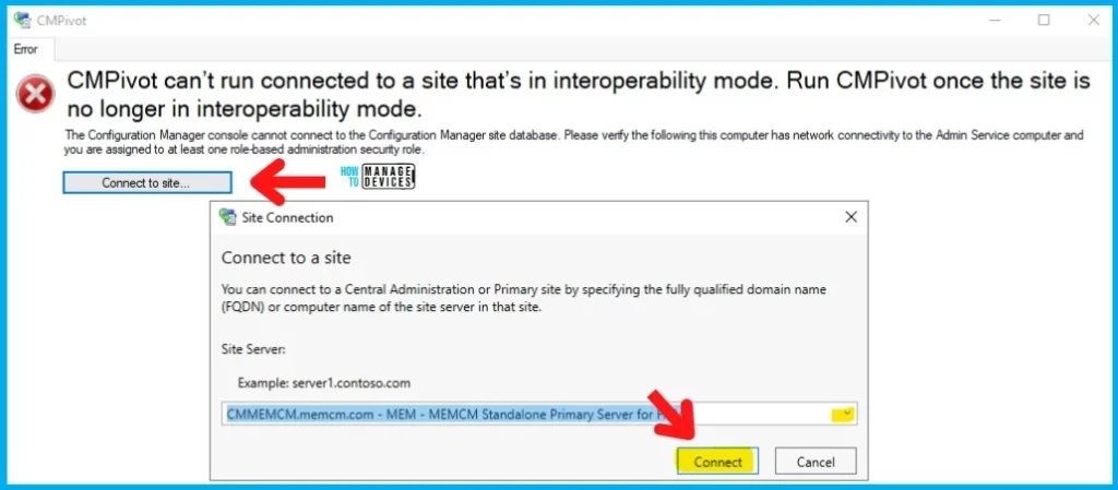 FIX Unable to Run CMPivot Issue SCCM Interoperability Mode 2