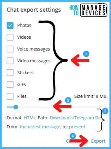 Telegram for Windows 11 - Export Chat -fig.21