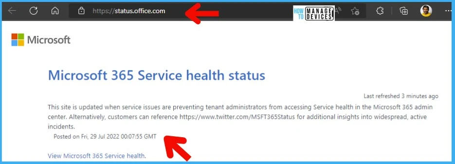 Get Email Alerts for Intune Incidents Microsoft 365 Services Advisory Status Change 2
