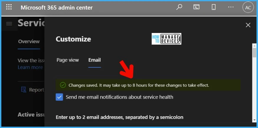 Get Email Alerts for Intune Outages Microsoft 365 Services Advisory Status Change 9