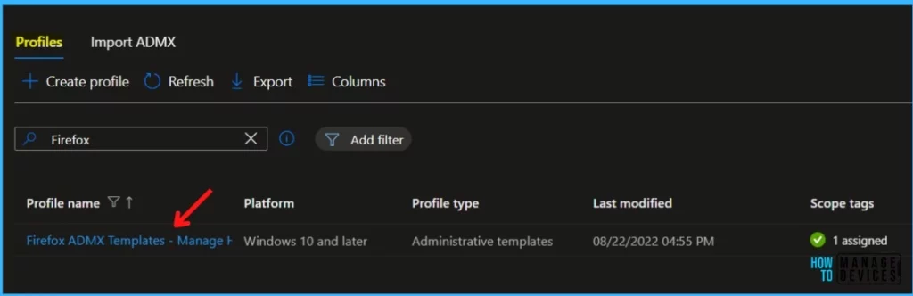 Profile Saved - Import Custom ADMX Administrative Templates in Intune MEM Portal 10