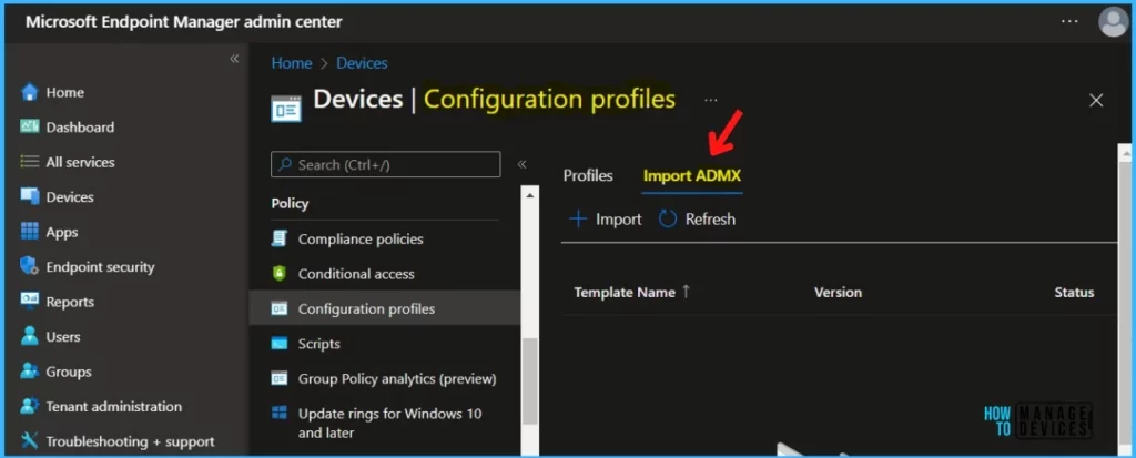 Import ADMX - Import Custom ADMX Administrative Templates in Intune MEM Portal 2