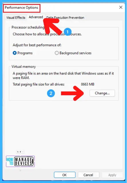 Increase Virtual Memory - Performance Option