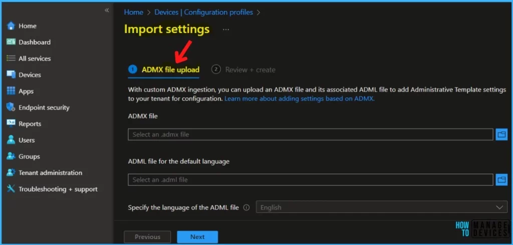 Import ADMX File - Intune Service Release 2208 August Update New Features | MEM 2