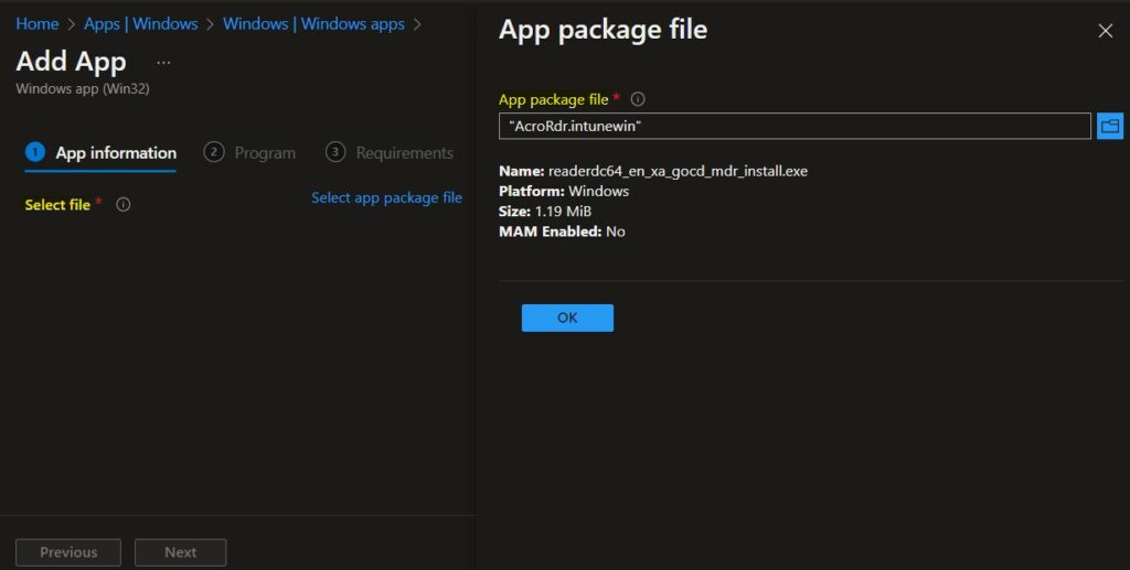 Intune Application Deployment using MSI EXE IntuneWin Formats 2