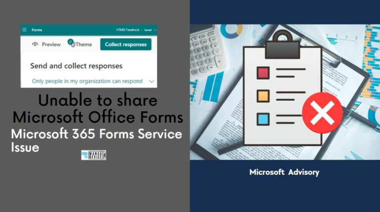 Microsoft Forms is Down Unable to share Microsoft office forms Main