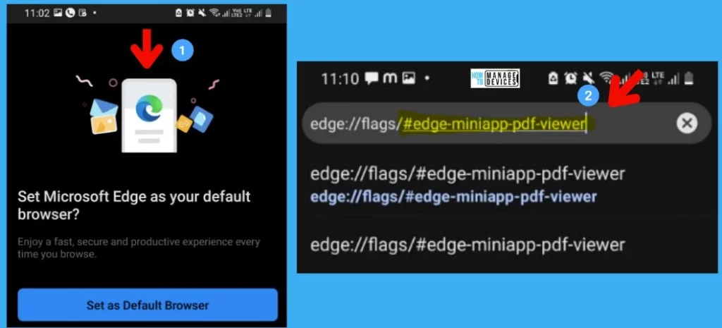 Open PDF files with Microsoft Edge Browser on Android Device with Built-in PDF Viewer 2