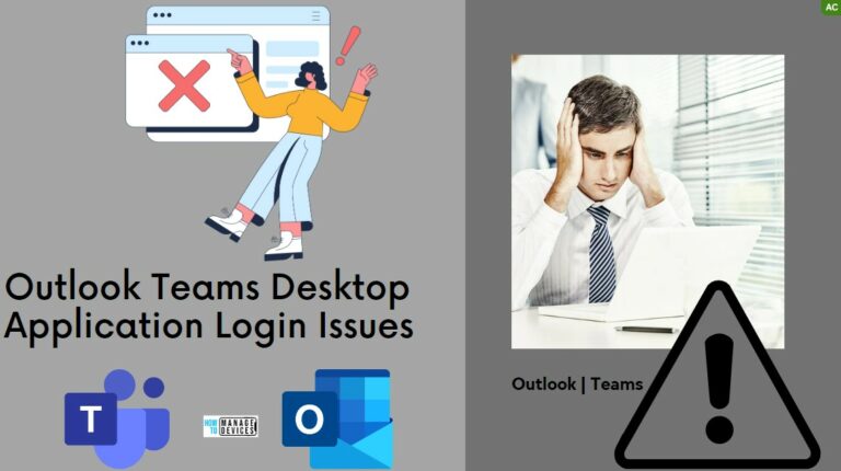 Outlook Teams Desktop Application Login Issues M365 Incident MO414814 Main