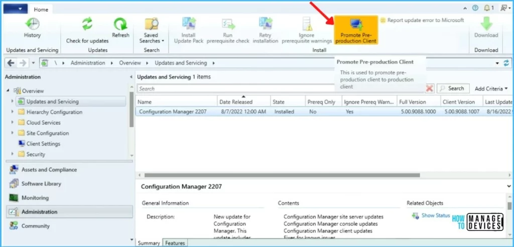 SCCM Client Upgrade - SCCM 2207 Upgrade Step by Step Guide | New Features 18