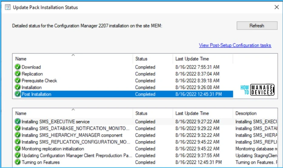 Installation Completed - SCCM 2207 Upgrade Step by Step Guide | New Features 14