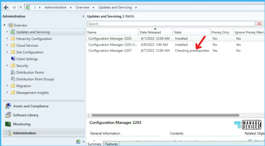 Checking Prerequisite - SCCM 2207 Upgrade Step by Step Guide | New Features 4