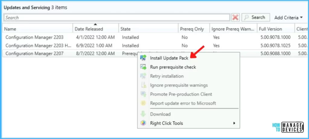 Install SCCM 2207 Update Pack - SCCM 2207 Upgrade Step by Step Guide | New Features 6