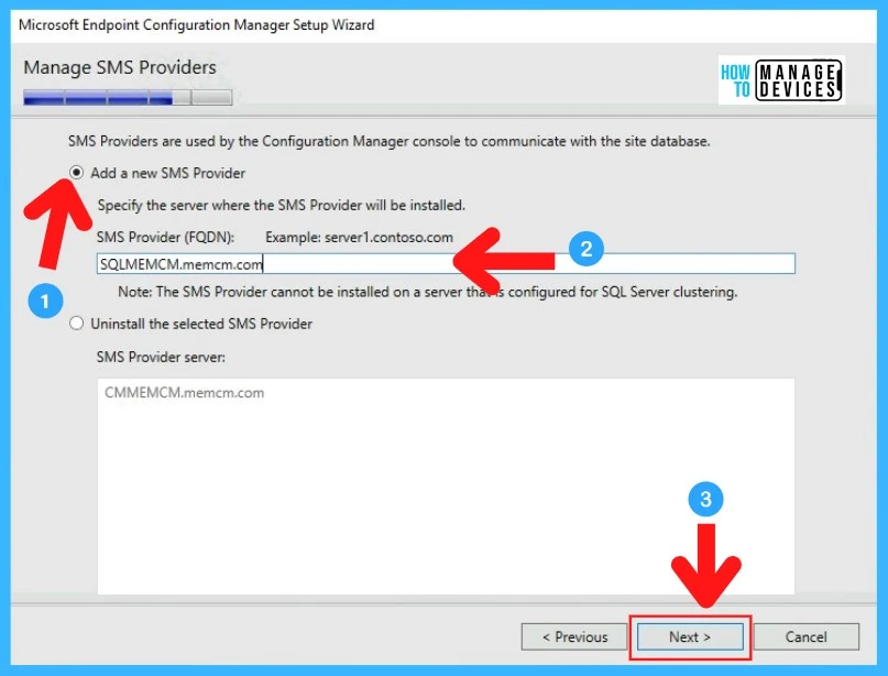 How to Install Additional SMS Provider Role SCCM Setup