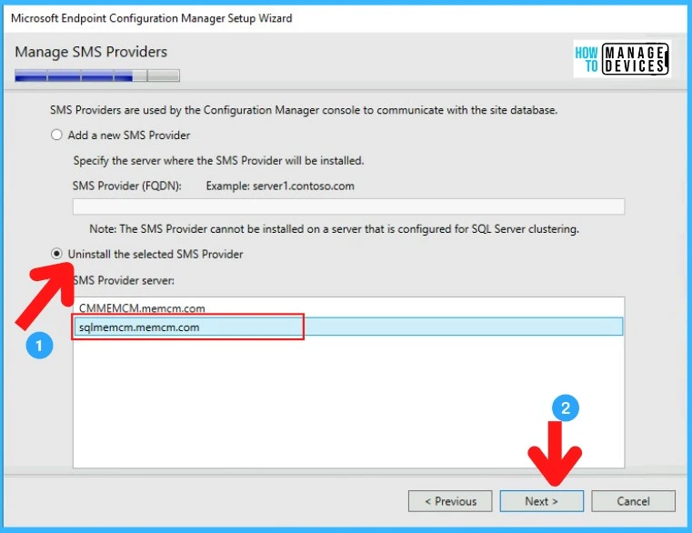 How to Install Additional SMS Provider Role SCCM Uninstallation